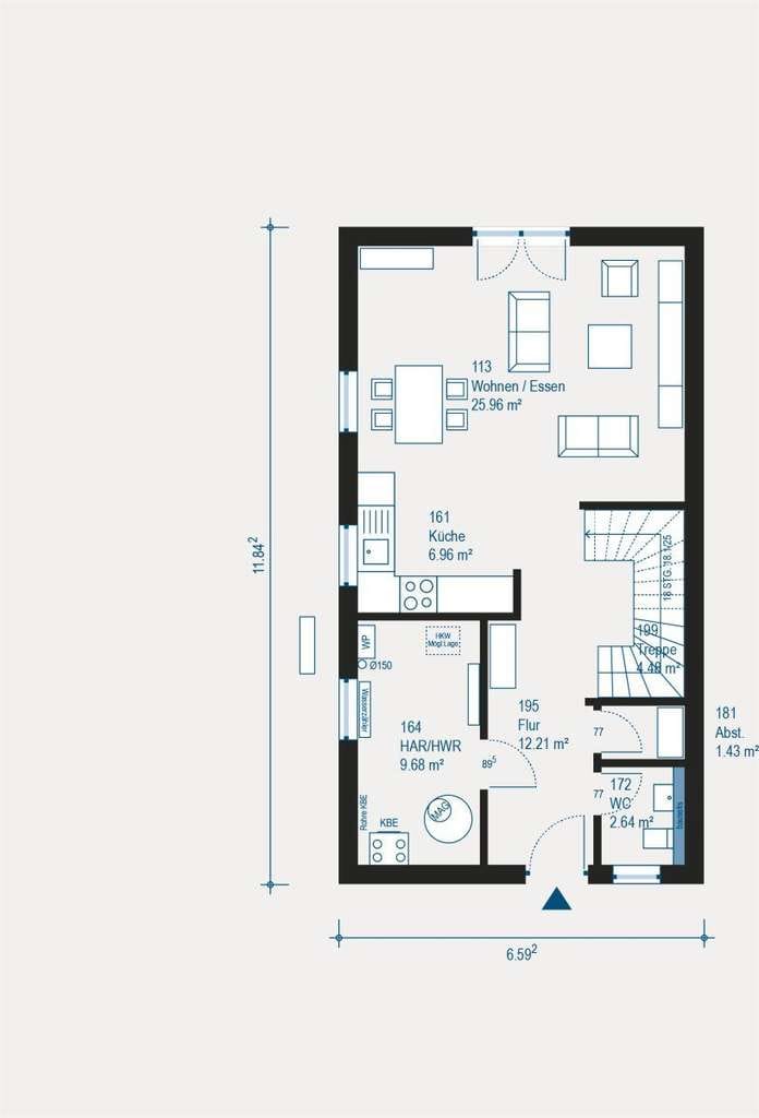 Immobilie in Loffenau - Ihr Traum vom Eigenheim - Flexible Doppelhaushälfte Double 3 mit großzügigem Wohnraum - Bild 3