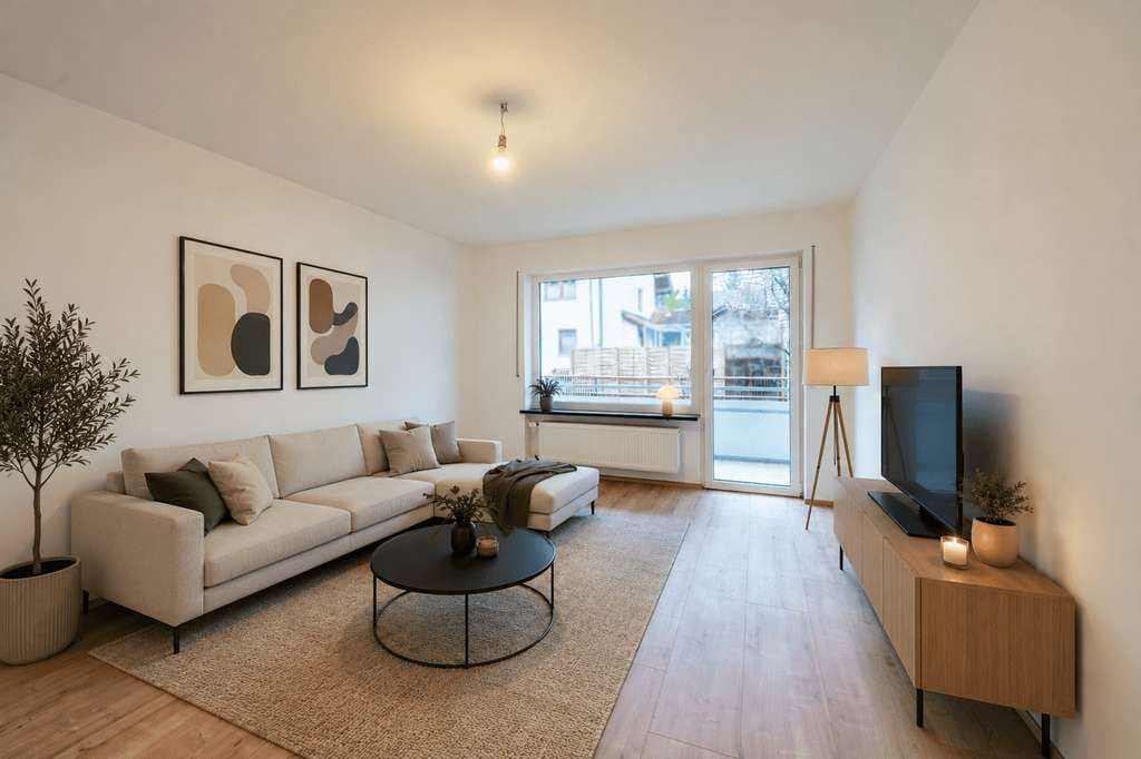 Immobilie in Peiting - Frisch saniert & ruhig gelegen: 3-Zimmer-Wohnung mit Balkon und Garage - Bild 0