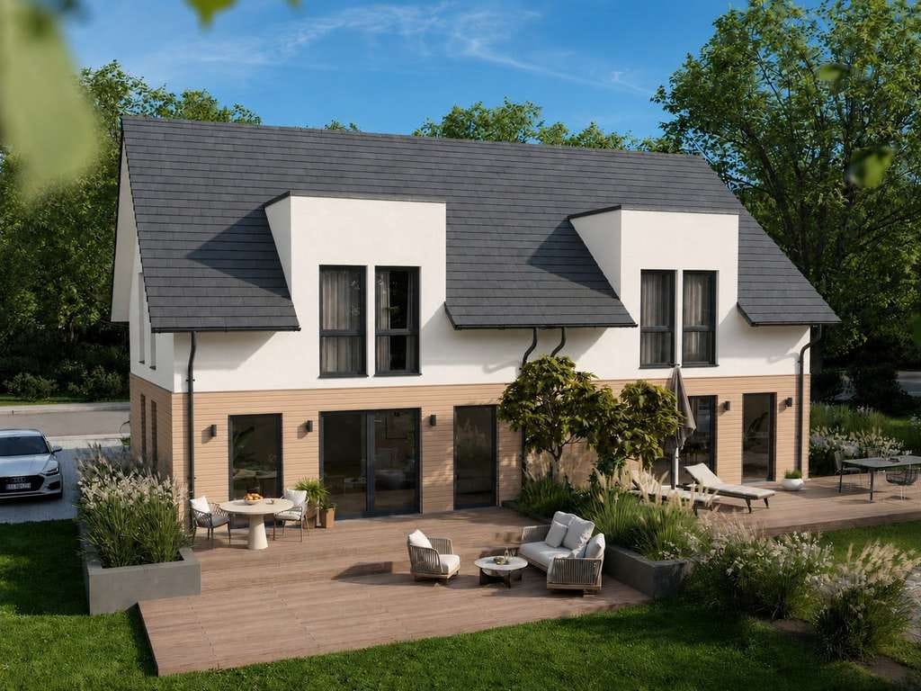 Immobilie in Holzgünz - DHH Aktionshaus mit Holzverkleidung und Grundstück - Bild 5