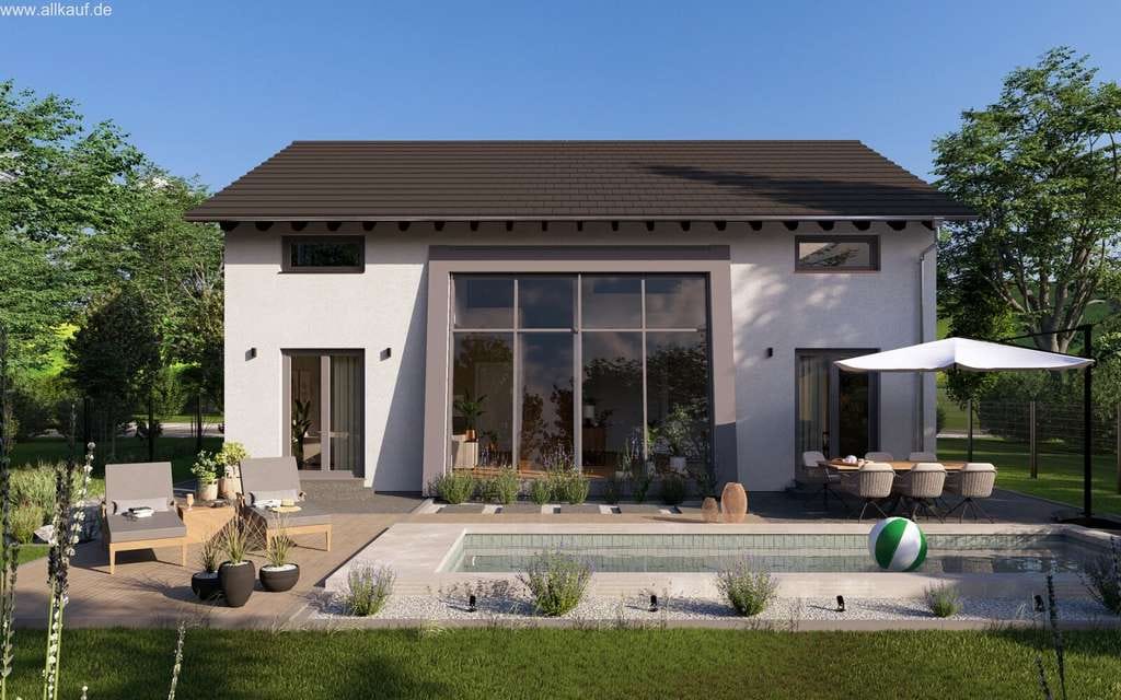 Immobilie in Freystadt - Modernes Einfamilienhaus - Lichtdurchflutetes Design trifft auf großzügige Raumgestaltung inklusive  - Bild 1