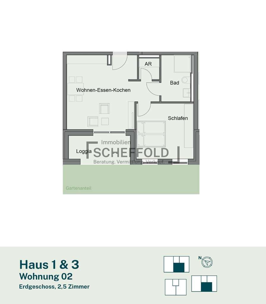 Immobilie in Achstetten - Modernes Wohnen! Neubau-EG-Wohnung mit großem Gartenanteil und Terrasse mit Süd-West-Ausrichtung - Bild 1