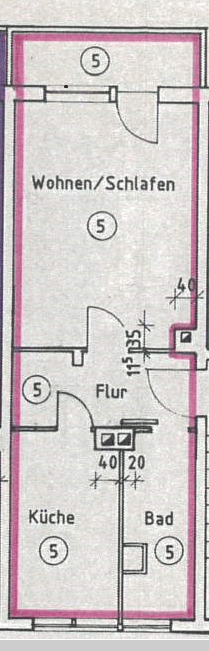 Immobilie in Eisenach - VERKAUF: schöne 1 Raumwohnung im Erdgeschoss mit Stellplatz in Hörschel  - Bild 1