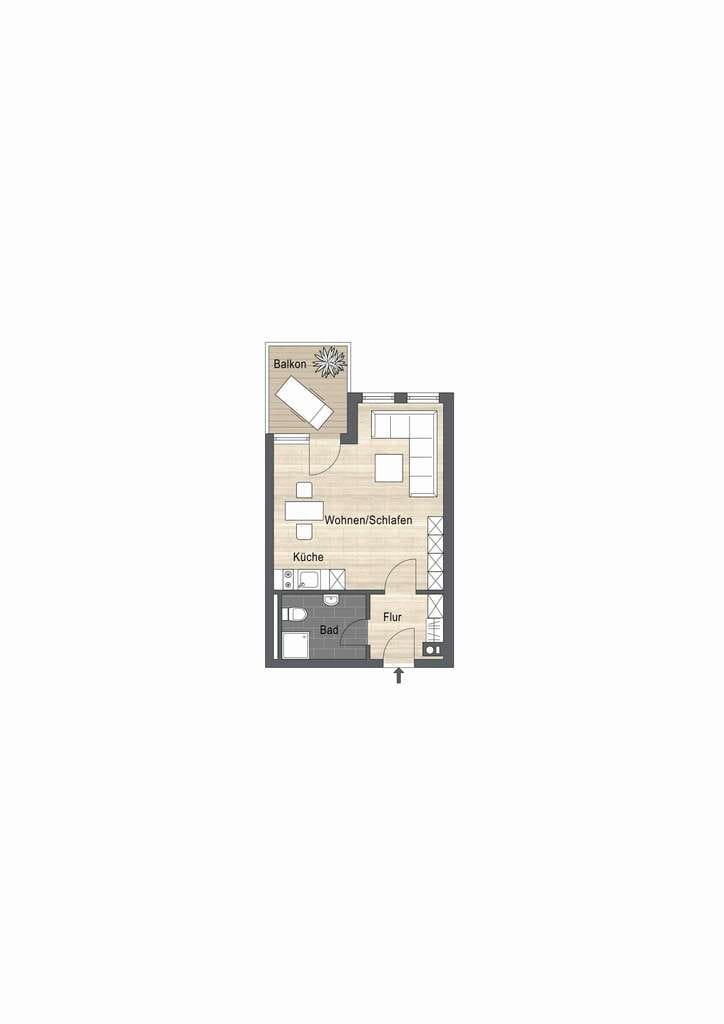 Immobilie in Frickenhausen - 1-Zimmer-Apartment  - Bild 1