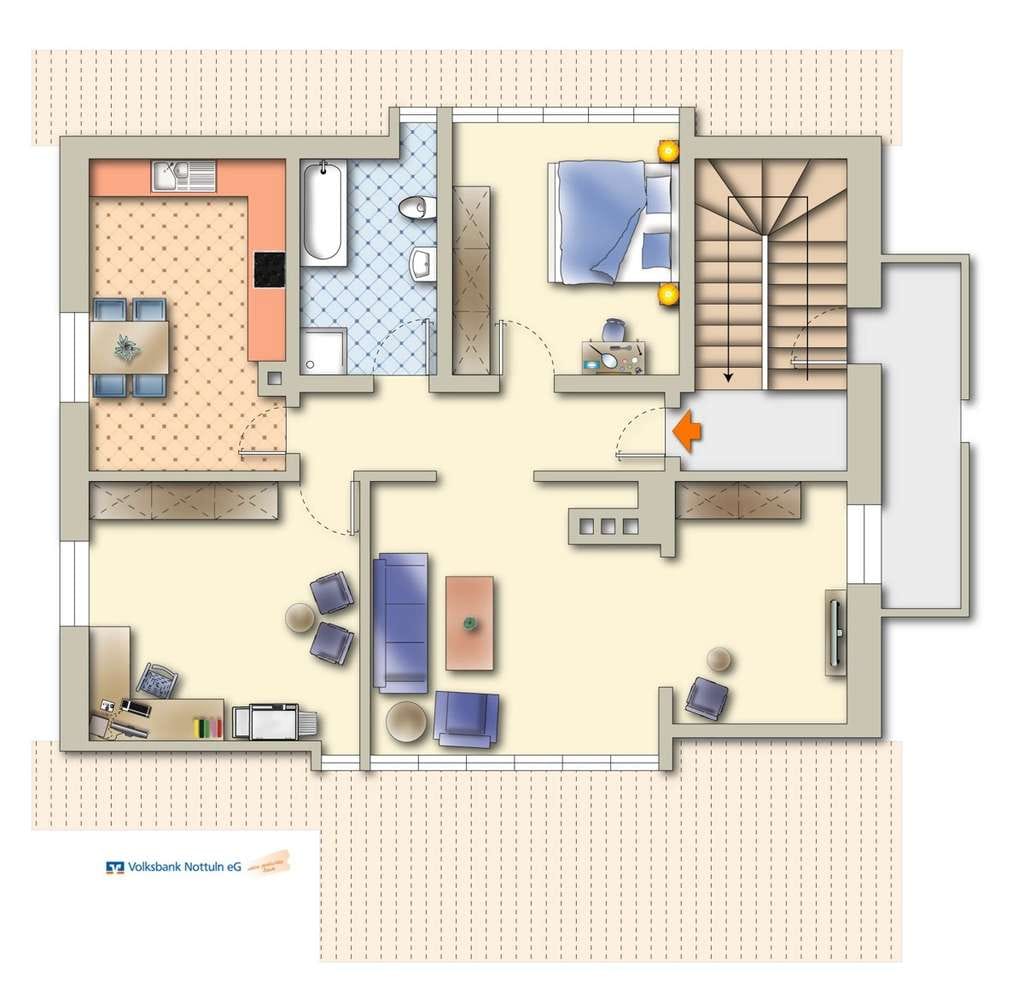 Immobilie in Nottuln - Attraktives Zweifamilienhaus in Nottuln – Viel Platz und ein schöner Garten - Bild 2