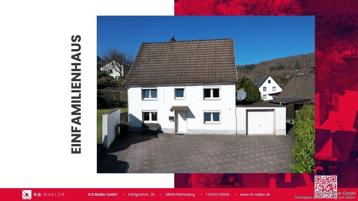 Immobilie in Plettenberg - R.B. Makler: Einfamilienhaus mit Charme und großem Grundstück! Viel Potenzial in ruhiger Lage! - Bild 0