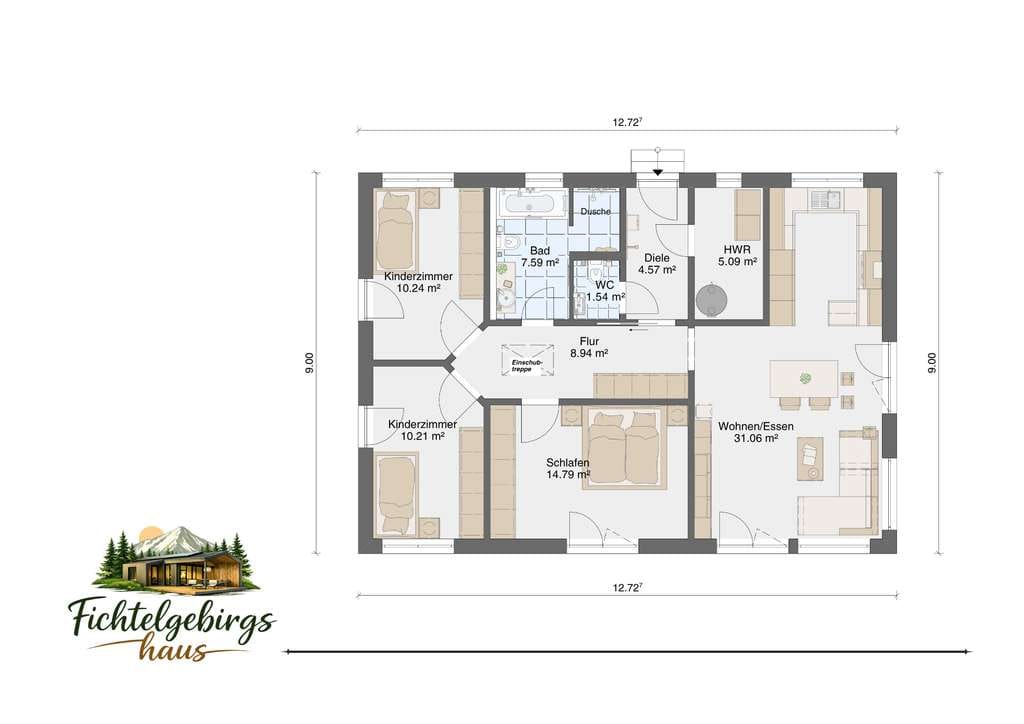 Immobilie in Adelebsen - Bungalow in 18 Tagen Bauzeit – schlüsselfertig, diffusionsoffen und el. Außenjalousien ab OK - Bild 3