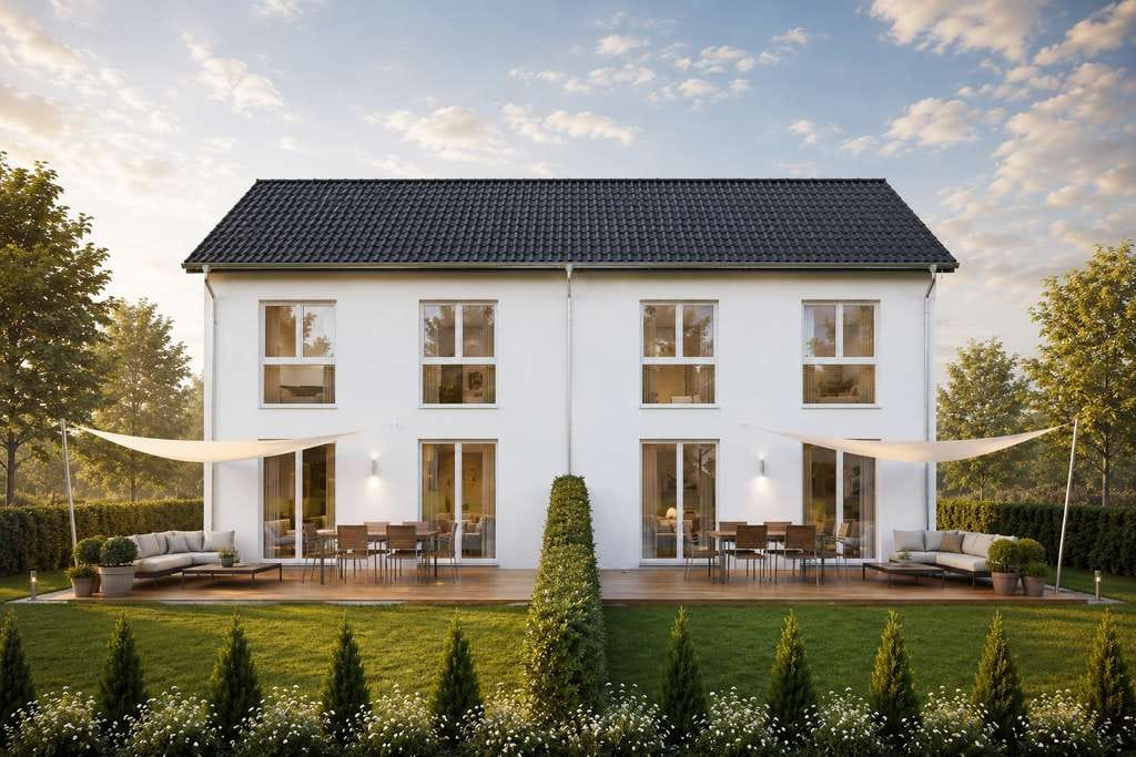 Immobilie in Straßlach-Dingharting - Top Lage Straßlach Dingharting: Neubau-DHH inkl. Keller | Energie A+ | familienfreundliche Lage - Bild 1