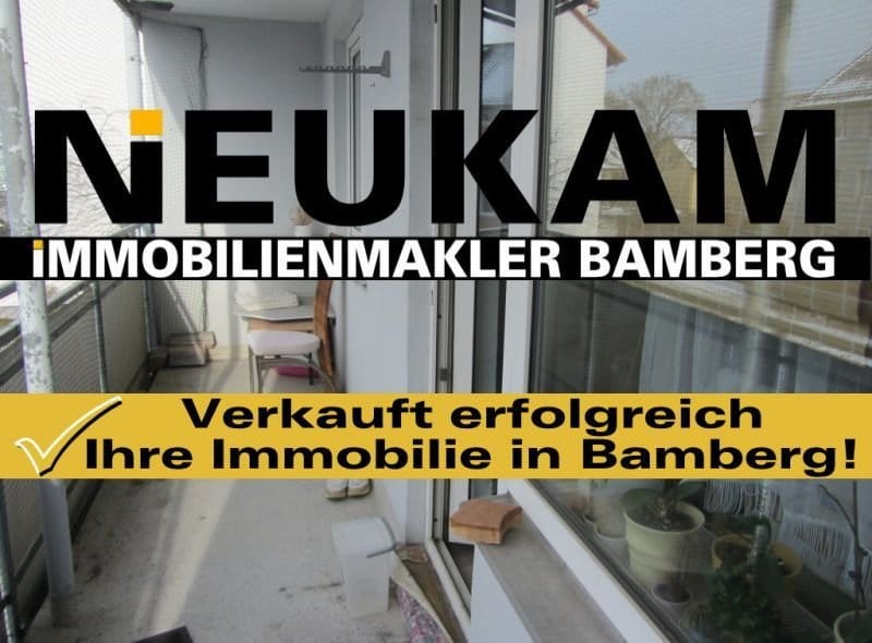 Immobilie in Bamberg - BAMBERG-OST-NÄHE STADION: 3-ZIMMER-WOHNUNG(=ca.63m2)+BAD MIT FENSTER+ BALKON FÜR 154.000,-EURO - Bild 0