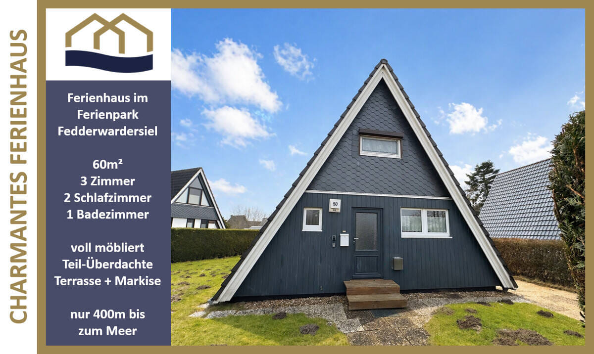 Immobilie in Butjadingen - Nur 300m zum Meer! Ihr gepflegtes und voll möbliertes Ferienhaus an der Nordsee - Bild 0