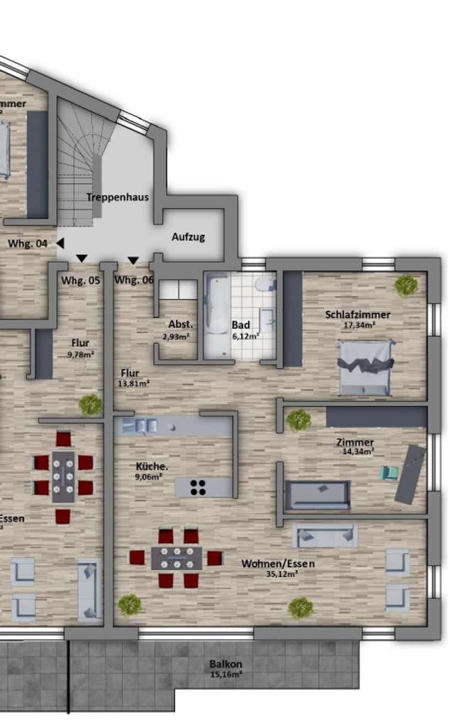 Immobilie in Bockenheim an der Weinstraße - Moderne 3-Zimmer-Wohnung mit Balkon inklusive Stellplätze - Bild 3