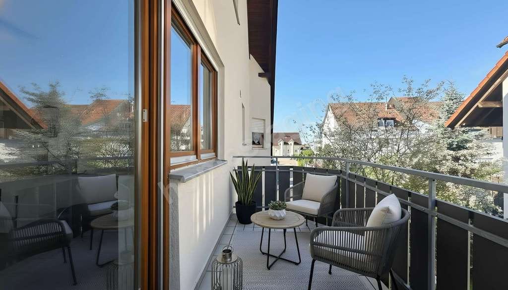 Immobilie in Bad Rappenau - Charmante 2-Zimmer-Wohnung mit Sonnenbalkon & traumhaftem Weitblick ins Grüne in Bad Rappenau - Bild 4