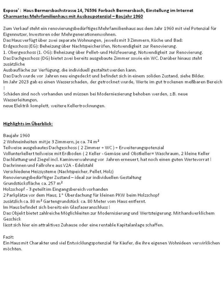 Immobilie in Forbach - Wohnen mit Charakter: Großzügiges Haus in Forbach - Bild 0