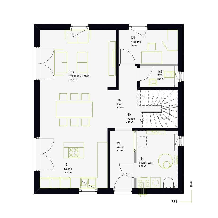 Immobilie in Dietmannsried - Modernes Familienhaus - massa LifeStyle 14.04 S mit Garten, Büro & Ankleide - Bild 1
