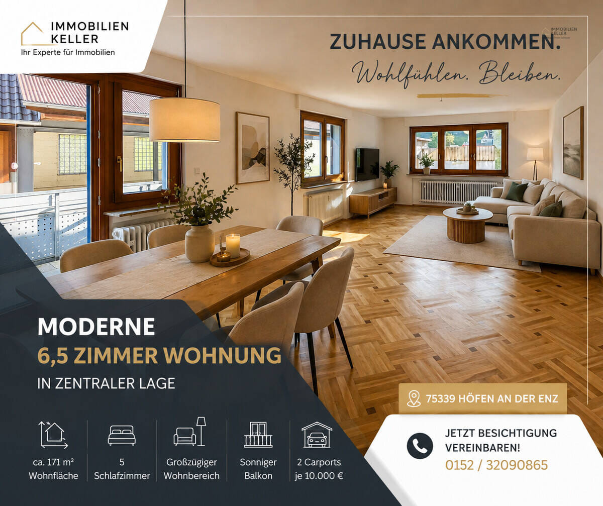 Immobilie in Höfen an der Enz - Haus im Haus- 6,5 Zimmer Wohnung in zentraler Lage - Bild 0
