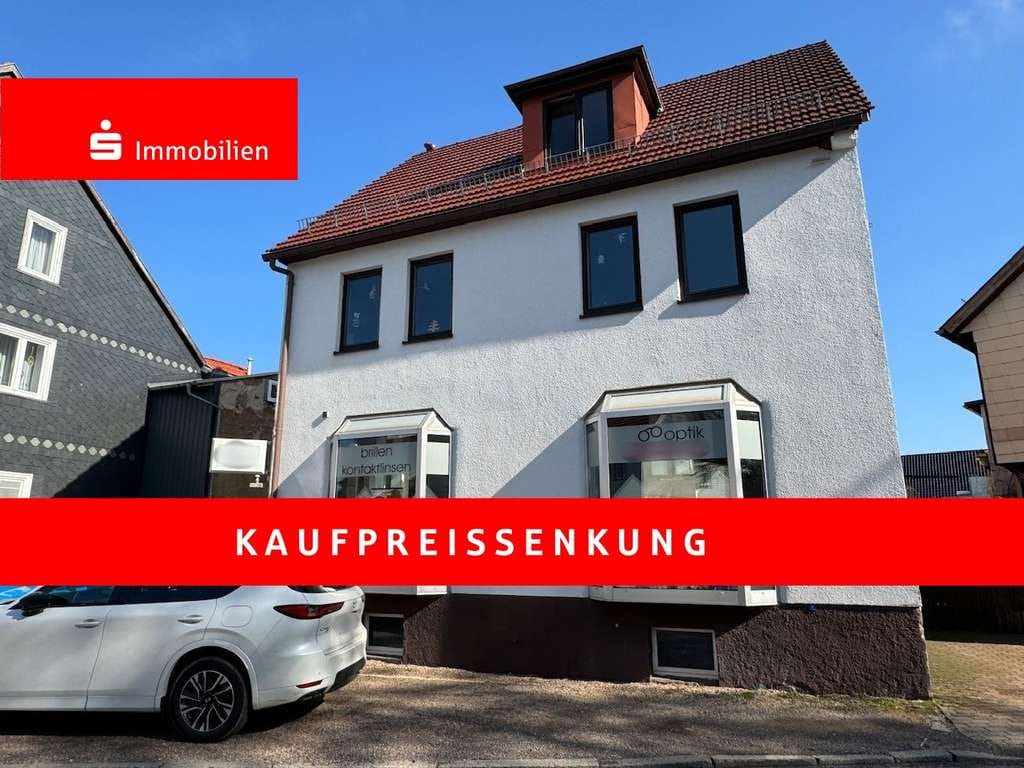 Immobilie in Bad Tabarz - Freistehendes Einfamilienhaus mit vermieteter Ladeneinheit in zentraler Lag - Bild 0
