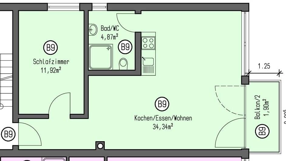 Immobilie in Rohrbach - 2 Zimmer, Balkon, Erstbezug nach Sanierung - Bild 1