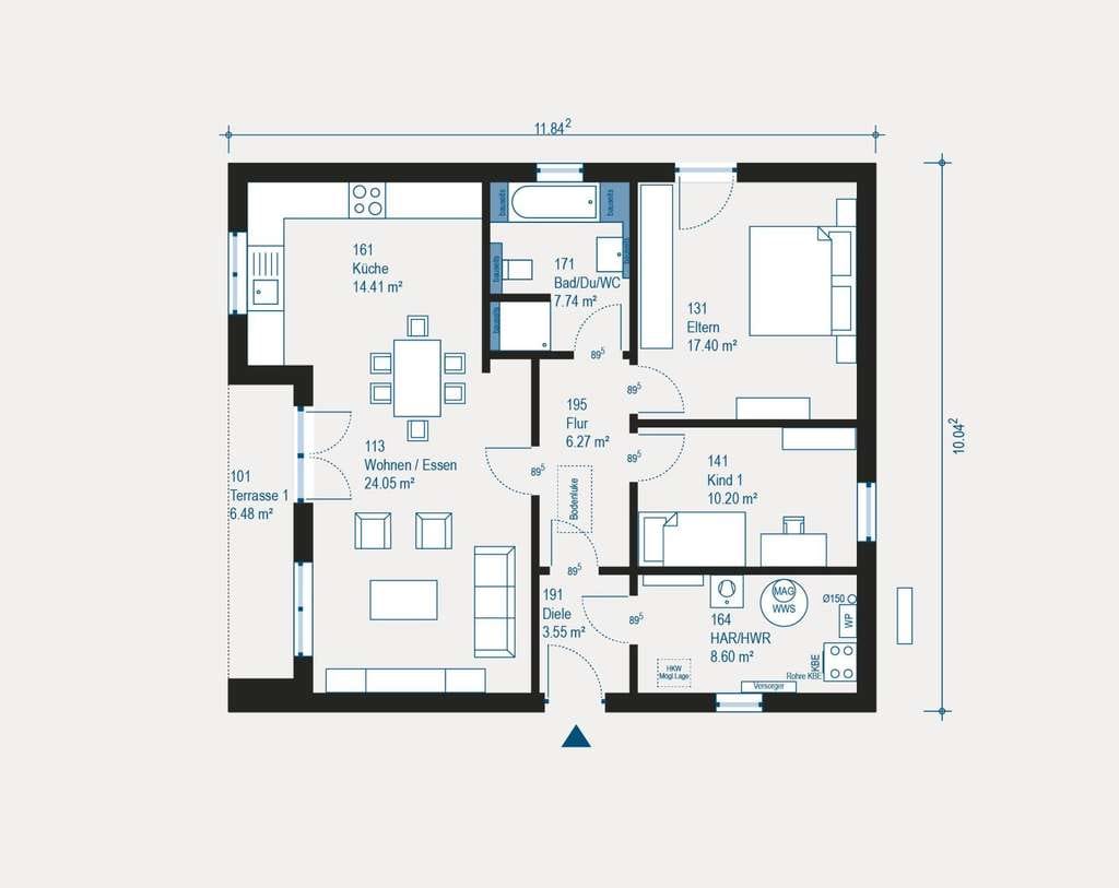 Immobilie in Langweiler - Bungalow Lifetime 2 - Moderne Wohnkultur trifft Wohlfühlambiente - Bild 1