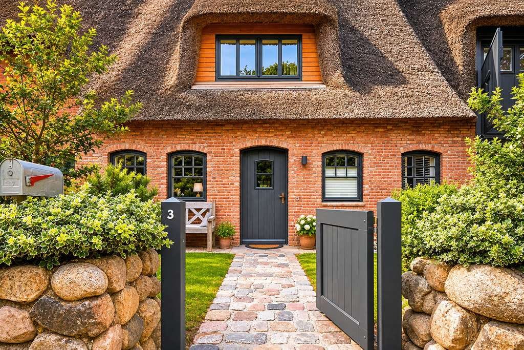 Immobilie in Oevenum - Exklusives Mittelhaus (Fewo) unter Reet *Kaminofen * Wärmekabine * Garten * - Bild 0