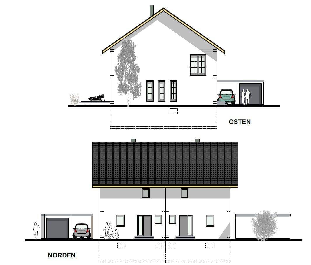 Immobilie in Neuhausen ob Eck - Neubauvorhaben Zwei Doppelhaushälften mit Garage/Carport auf sonnigem Grundstück in Neuhausen ob Eck - Bild 1