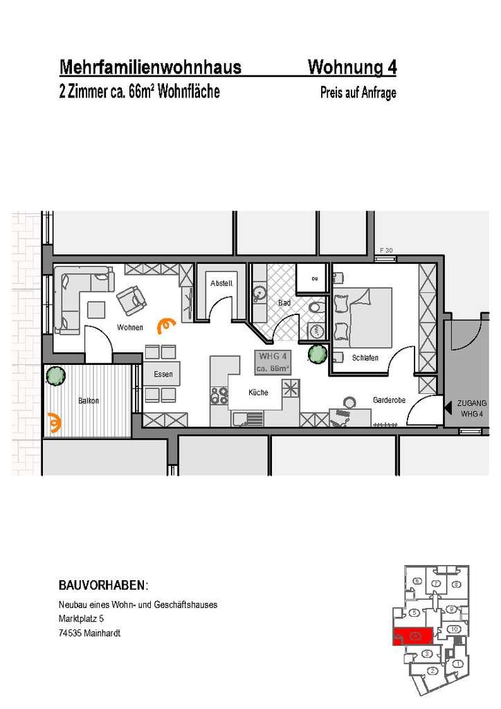 Immobilie in Mainhardt - MAINHARDT "DAS VIVENDI QUARTIER" ATTRAKTIVE NEUBAU-EIGENTUMSWOHNUNGEN MIT GEWERBEEINHEITEN - Bild 3