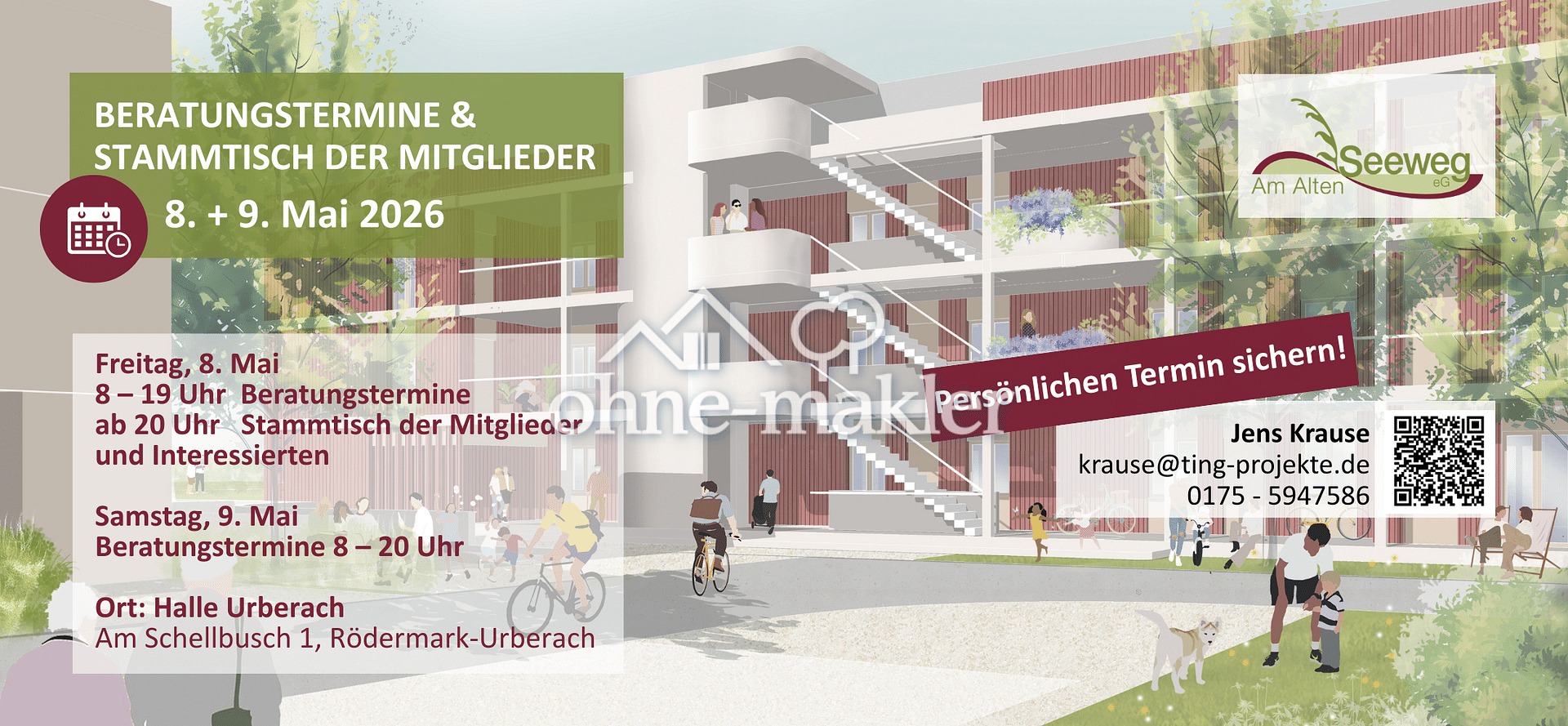 Immobilie in Rödermark - Am Alten Seeweg - 2-Zimmer - private Wohngenossenschaft in Rödermark (AAS) - Bild 0