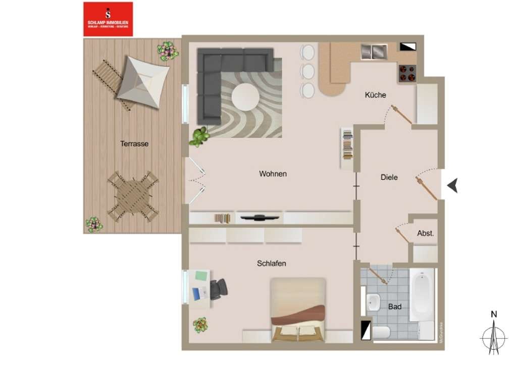 Immobilie in Aschau im Chiemgau - 2-Zimmer-Wohnung mit Westterrasse in Aschau - Bild 2