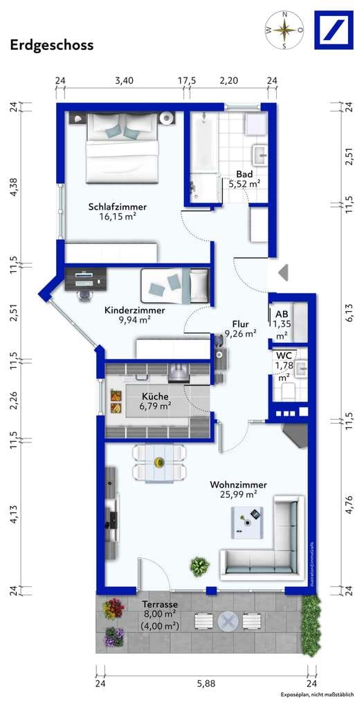 Immobilie in Benningen am Neckar - Stilvoll wohnen mit Potenzial – Erdgeschosswohnung mit Terrasse in Benningen am Neckar - Bild 2