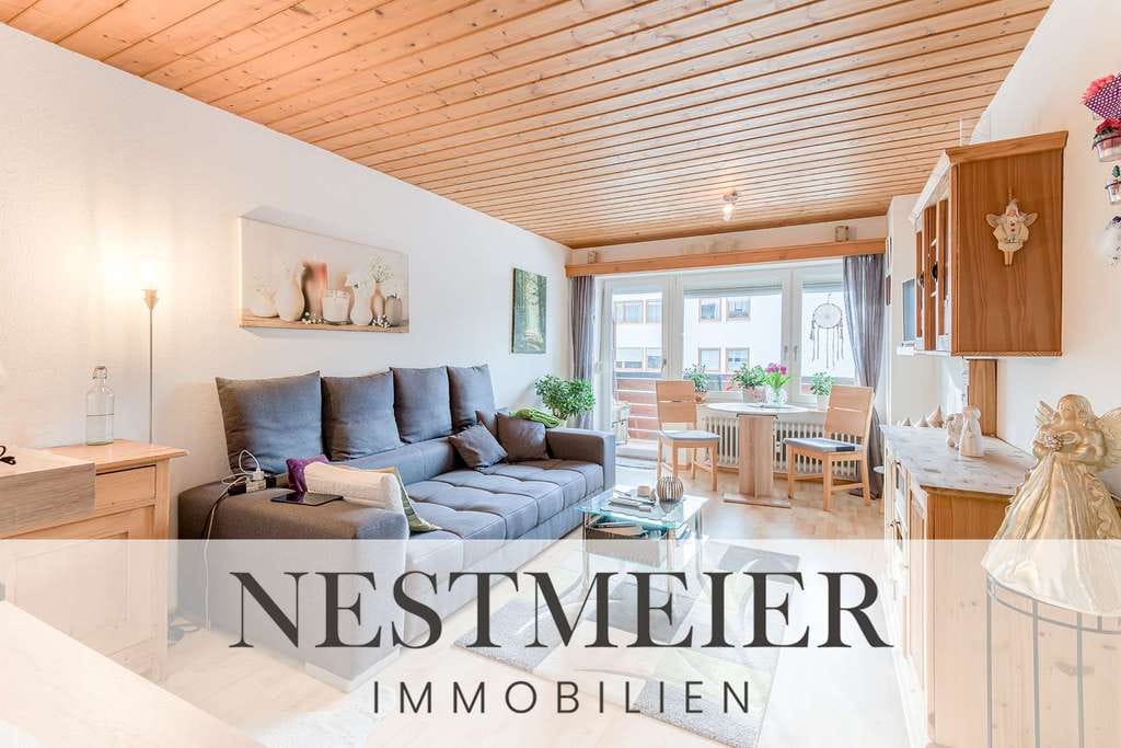 Immobilie in Ruhpolding - Viel Platz auf kompaktem Grundriss: Gepflegte 2-Zimmer-Wohnung mit Balkon und TG-Stellplatz - Bild 0