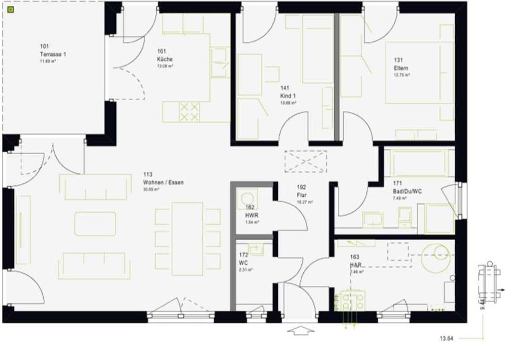 Immobilie in Weissach - !! Wohnen im Alter auf einer Ebene !! Bauen mit Massa Haus - Bild 4