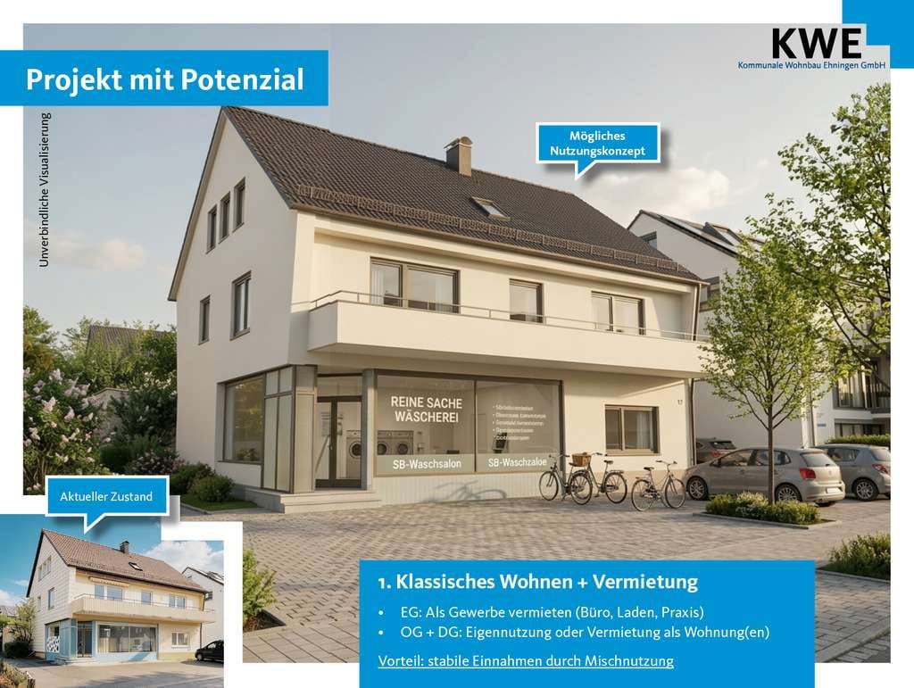 Immobilie in Holzgerlingen - Vielseitiges Wohn- und Geschäftshaus mit Entwicklungspotential - Bild 0