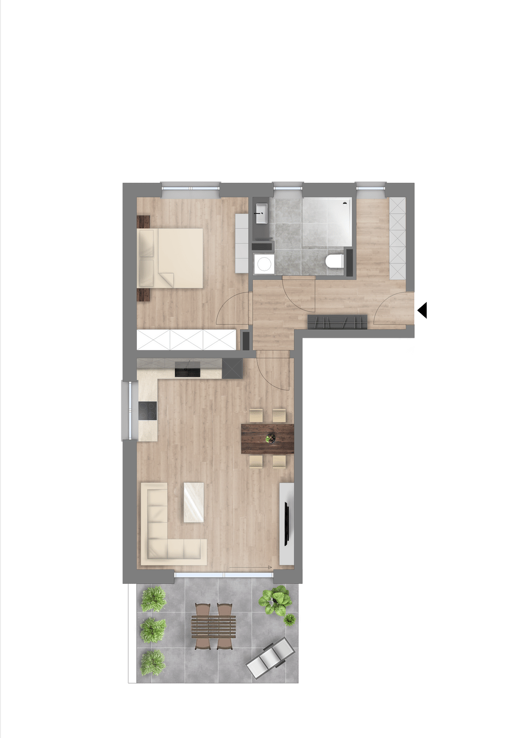 Immobilie in Postbauer-Heng - Neubau im Grünen - herrliche 2-Zimmerwohnung mit Garten - Bild 3