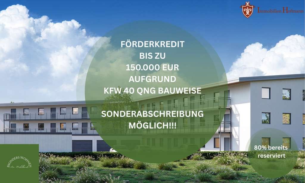 Immobilie in Mamming - !!! AUFGEPASST: Erdgeschoßwohnung mit GARTEN - KfW-40 QNG-Standard  !!! - Bild 3