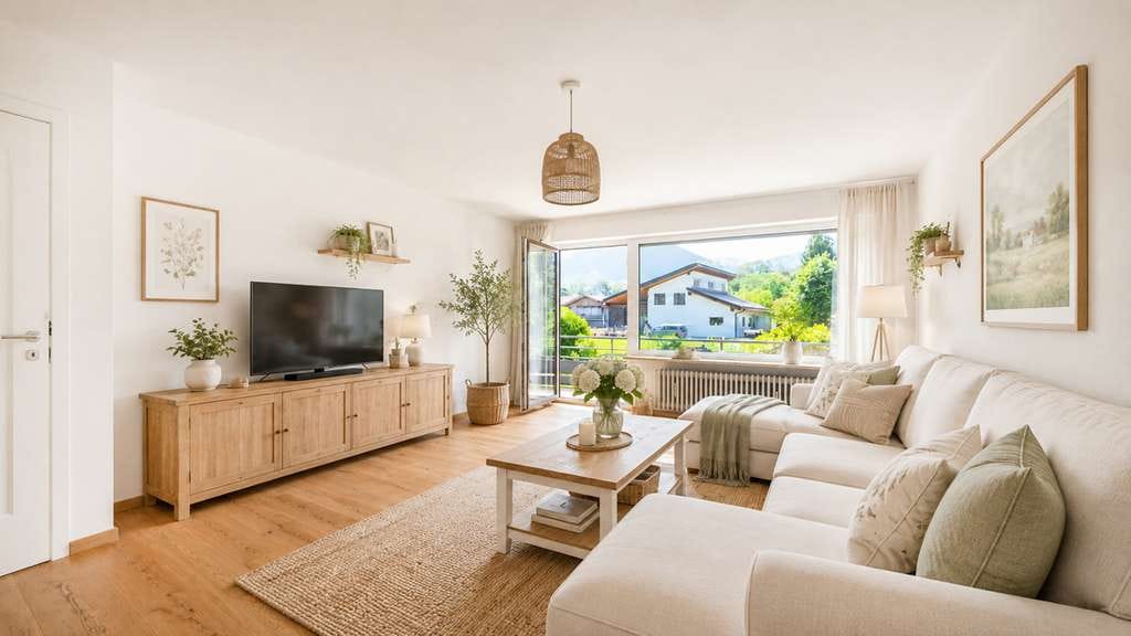 Immobilie in Oberaudorf - Gepflegte 3-Zimmer-Etagenwohnung mit Bergblick, Balkon und Stellplatz - Bild 0