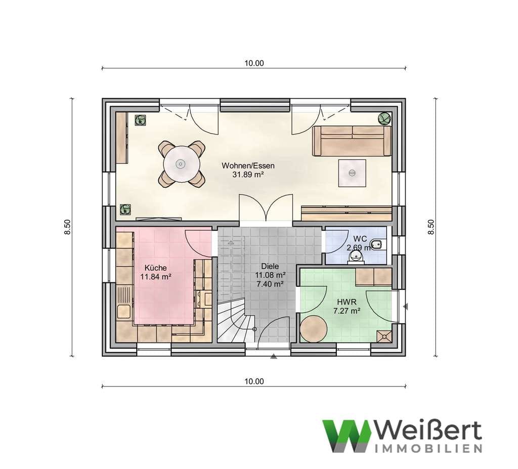 Immobilie in Hartenholm - Junges Wohnkonzept im klassischen Einfamilienhaus Niedrigenergiehaus EH40 mit Wärmepumpe und PV-Anlage  Neubauplanung - Bild 3