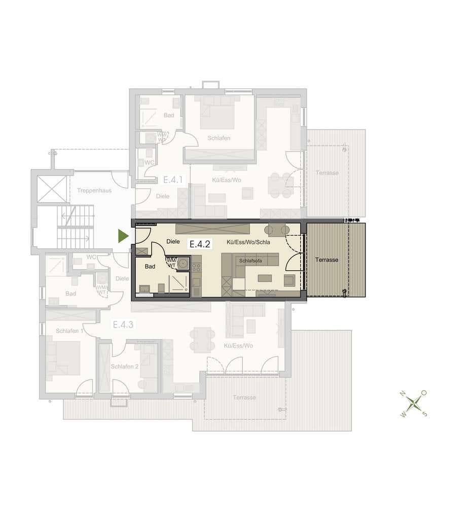 Immobilie in Pfaffenhausen - "Neue Lebensräume in Pfaffenhausen - Bahnhofsallee" 
Wohnung E.4.2 - Bild 3
