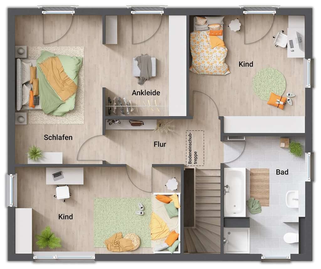 Immobilie in Lengerich - Ihr modernes Zuhause: Stadthaus Flair 152 RE - viel Platz, kein Dachschrägen-Stress! - Bild 3
