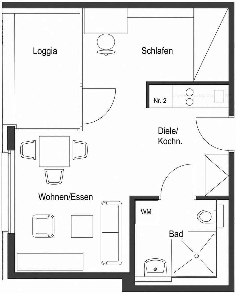 Immobilie in Affalterbach - "LIVING NOW" im BETREUTEN WOHNEN! Gepflegtes 1,5 Zimmer Appartement ermöglicht gemütliches  Leben! - Bild 1
