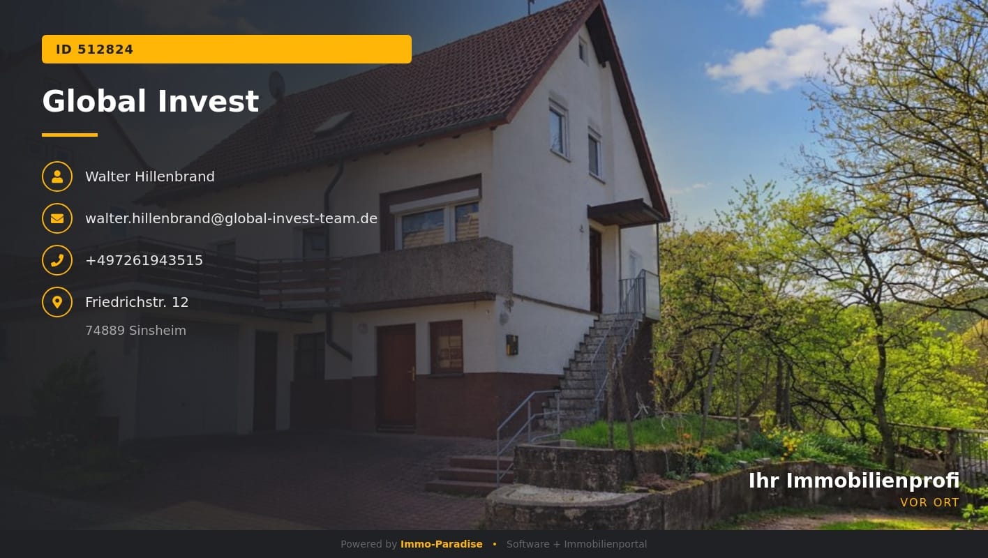 Immobilie in Elztal - GLOBAL INVEST SINSHEIM | Freistehendes Einfamilienhaus in Rittersbach zum Schnäppchenpreis - Bild 0