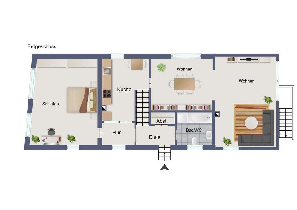 Immobilie in Pfungstadt - Gepflegtes Dreifamilienhaus mit vier Garagen und Garten - Bild 4