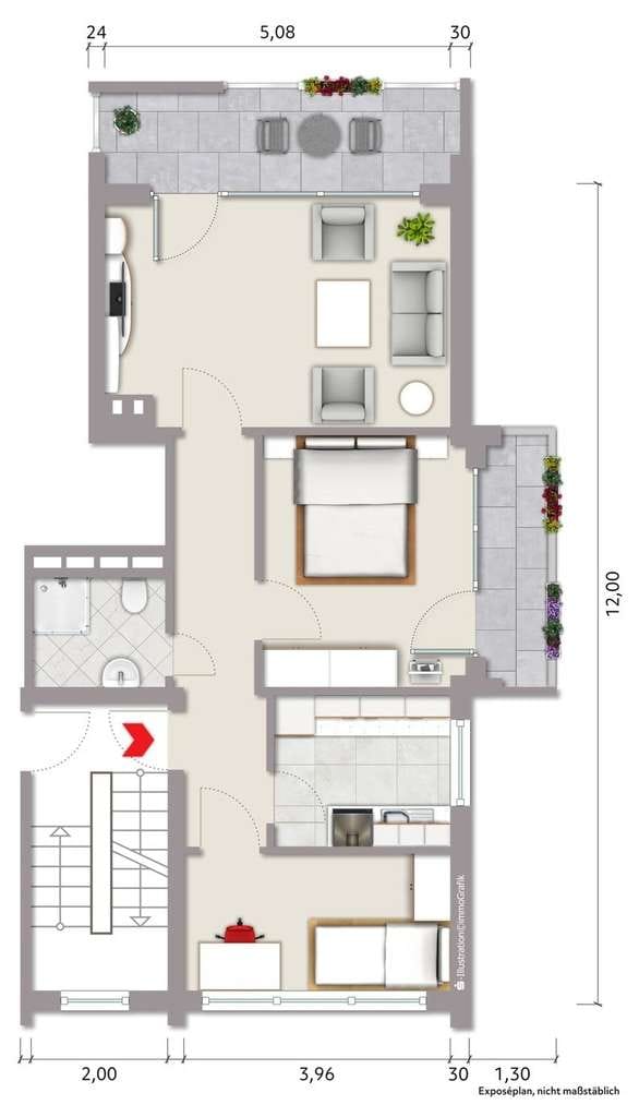 Immobilie in Marbach am Neckar - Bezugsfreie 2,5-Zimmer-Wohnung in ruhiger Lage! - Bild 1