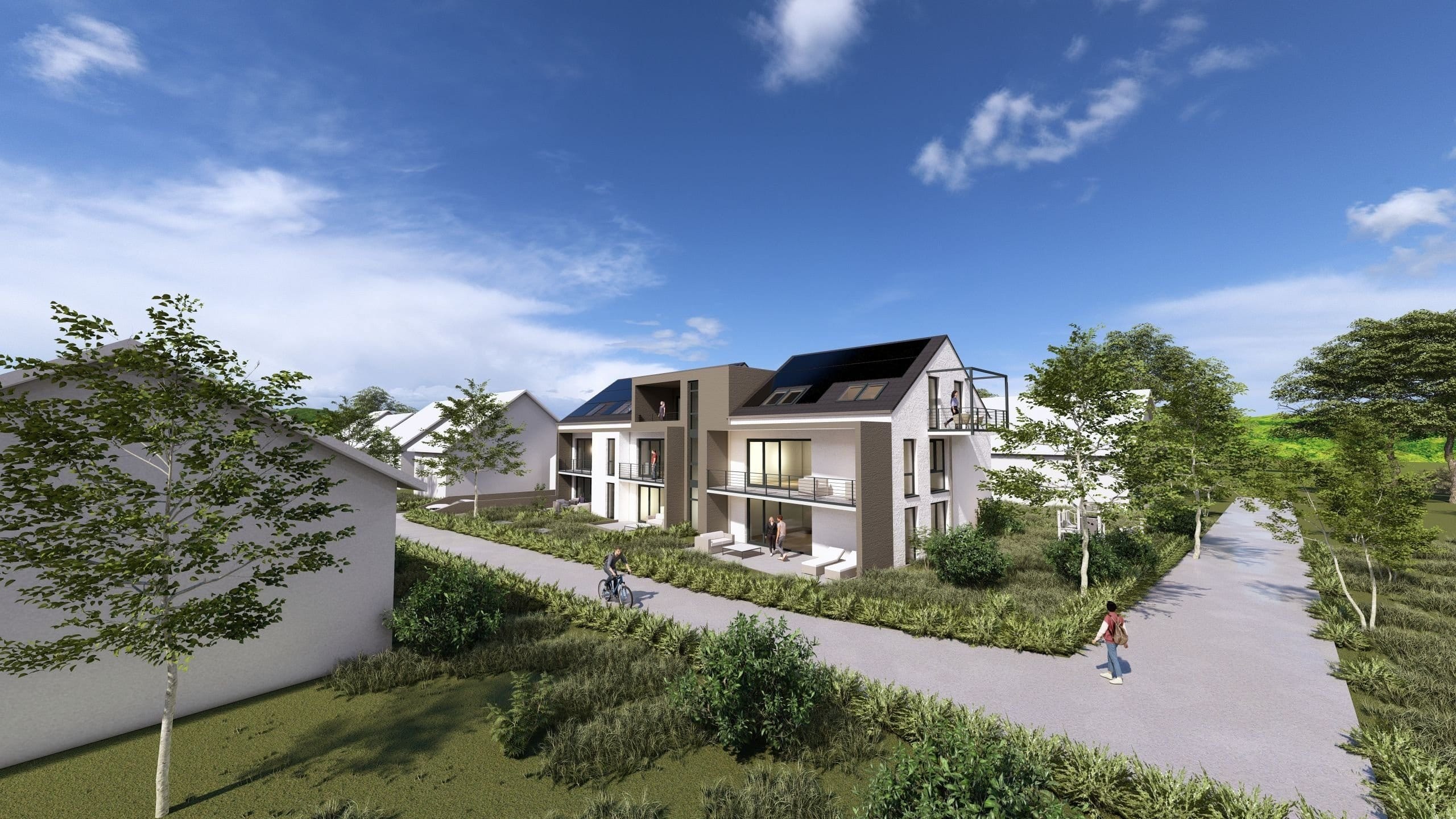 Immobilie in Dettingen unter Teck - -wohnen mit teckblick-  NEUBAU 3,5 Zimmer EG-Wohnung mit schönem Ausblick - Bild 1