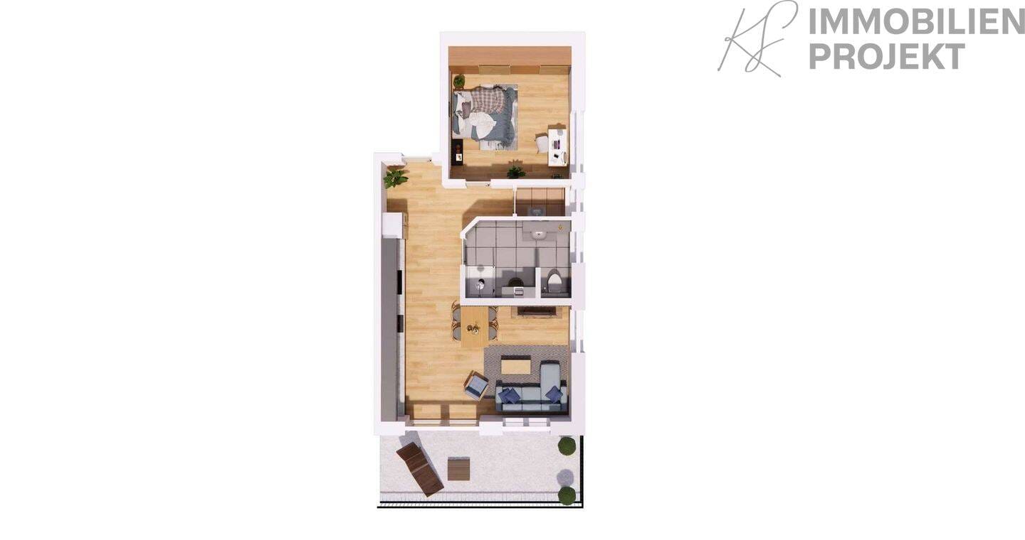Immobilie in Goldkronach - Moderne 2-Zimmer-Wohnung mit großem Südbalkon - ideal für Paare & Best Ager - Bild 3