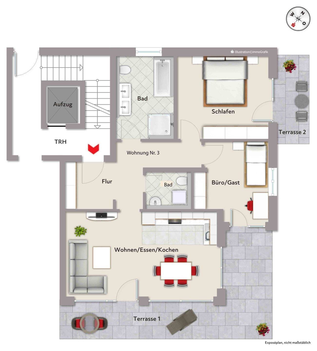 Immobilie in Mittenwald - Wohntraum mit  sonniger Terrasse und Gartensondernutzung - Bild 2