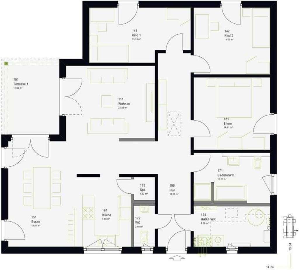 Immobilie in Löcknitz - moderner Bungalow zum Wohlfühlen (inkl. Grundstück) - Bild 4
