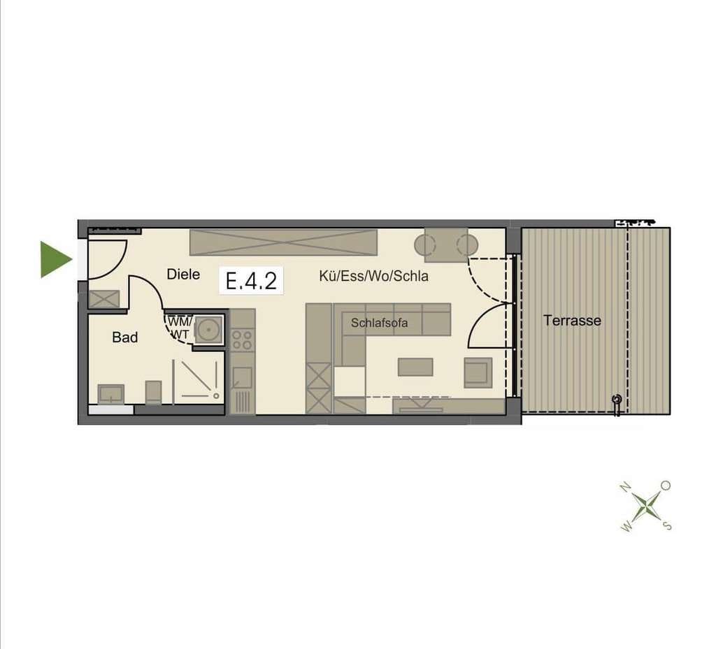 Immobilie in Pfaffenhausen - "Neue Lebensräume in Pfaffenhausen - Bahnhofsallee" 
Wohnung E.4.2 - Bild 2