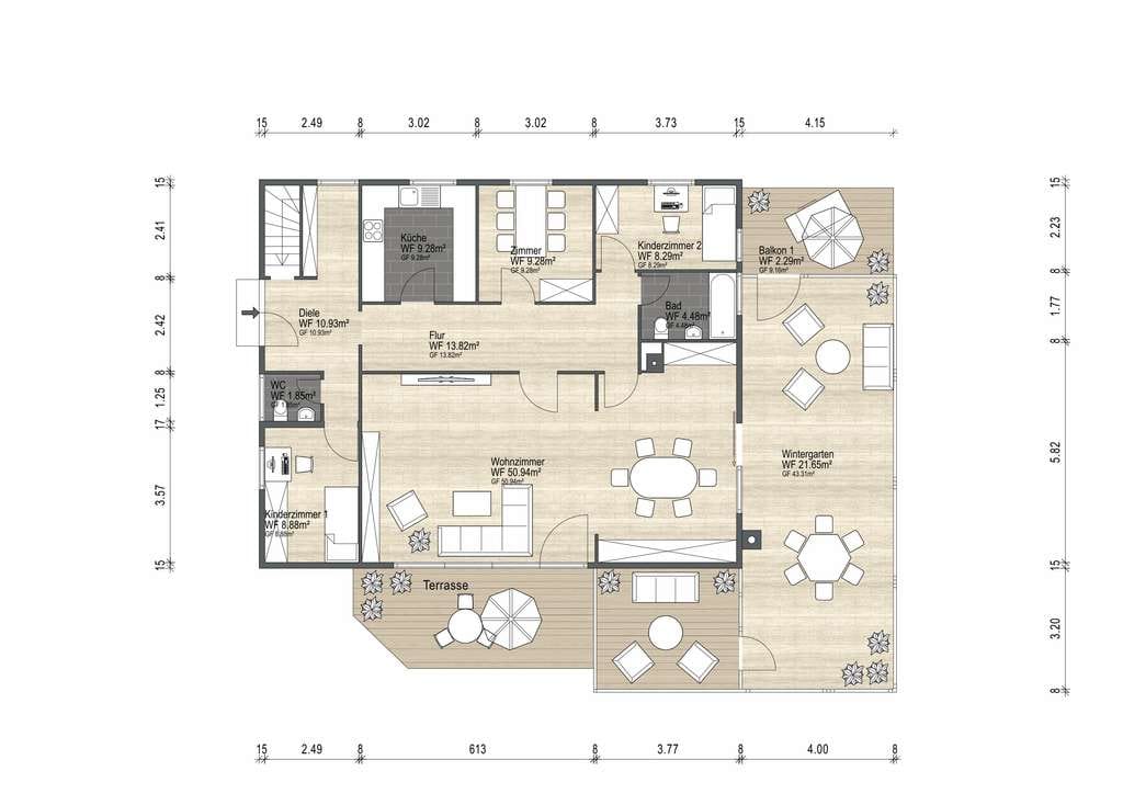Immobilie in Tuttlingen - F&D | Freistehendes Einfamilienhaus mit Garage und Wintergarten in ruhiger Wohnlage  von Nendingen - Bild 2