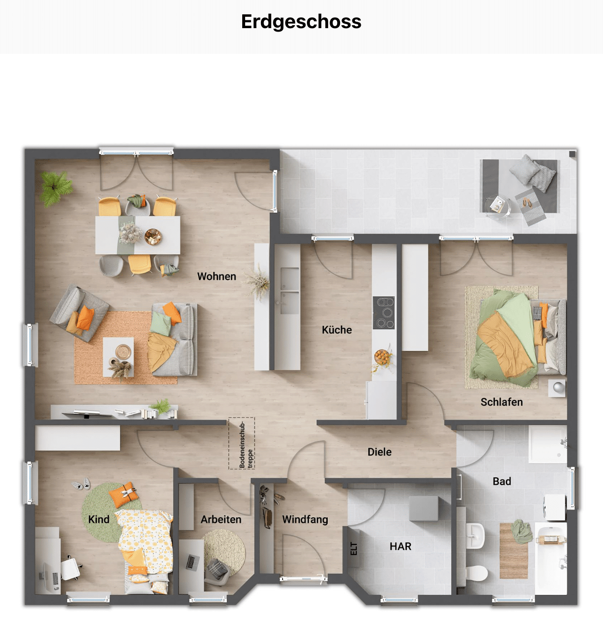 Immobilie in Knetzgau - Town & Country Winkelbungalow 108 – modernes Wohnen auf einer Ebene in KNETZGAU - Bild 3