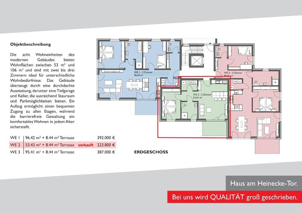 Immobilie in Kirchlengern - ! VERKAUFT ! Haus am Heinecke-Tor - Errichtung von 8 Eigentumswohnungen - Wohnung Nr. 2 - Bild 2