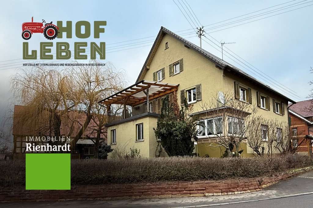 Immobilie in Affalterbach - Hofleben! Hofstelle mit 3-Familienhaus und Nebengebäuden in Affalterbach - Bild 0
