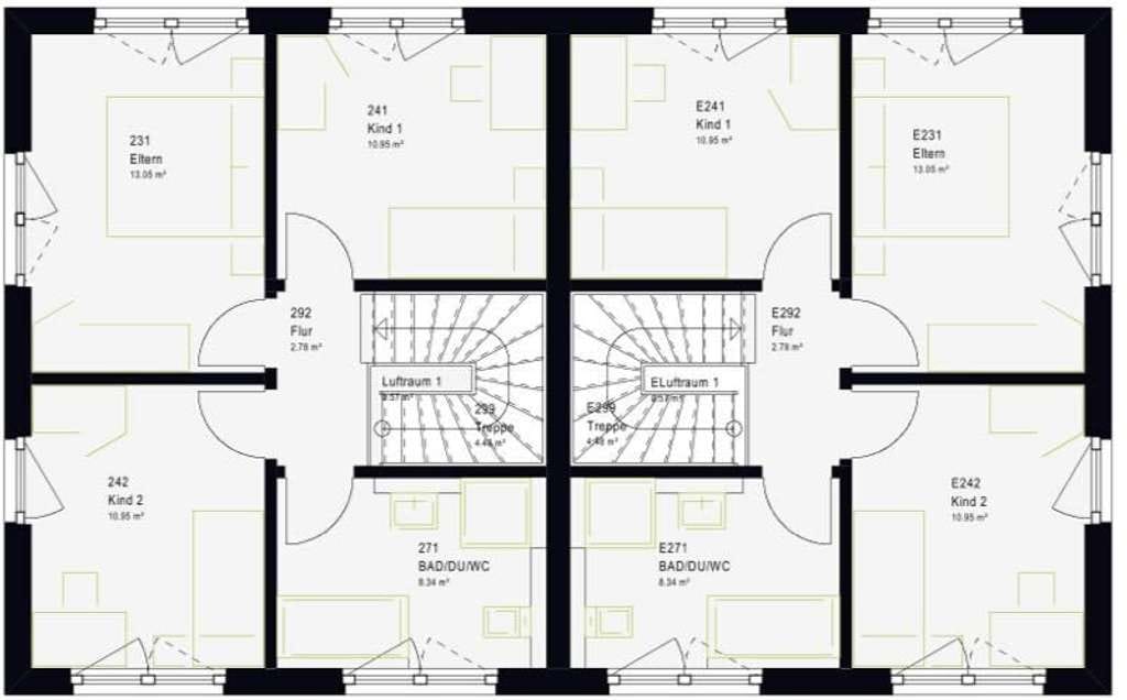 Immobilie in Ronneburg - Das FamilyStyle 20.04 F: das Generationen-Doppel im klaren Kubus - 204 m² ohne Schrägen - Bild 2